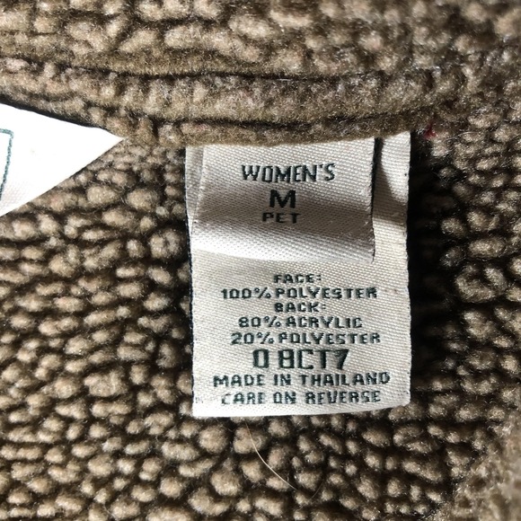 L.L.Bean Jacket Womens Petite Medium Red Faux Suede Sherpa‎ Lined Warm Coat - Picture 8 of 16